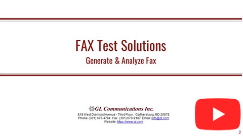 Fax Test Solutions - Generate & Analyze FAX