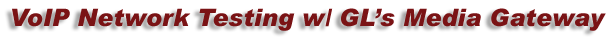 VoIP Network Testing w/ GL's Media Gateway