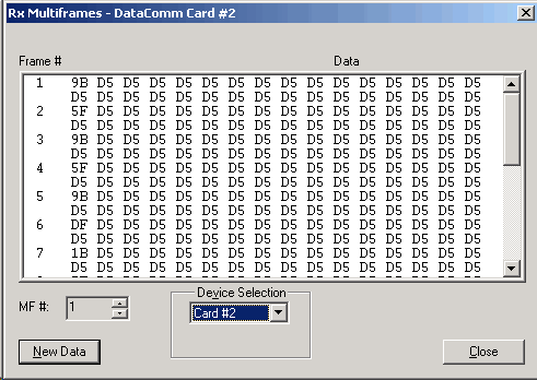 Monitoring Multiframes