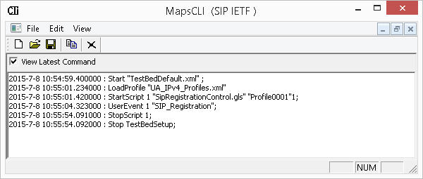 MAPS CLI Server log