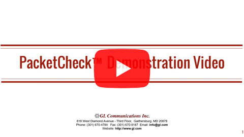 PacketCheck BERT Video