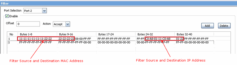 WireSpeed packet filter