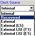Clock Source options