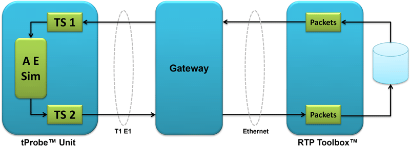 Stimulus RTP (Ethernet) - Simulation Digital using Single Timeslot (8 bit)