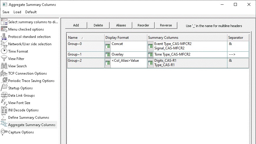 Aggregate Summary Column Group