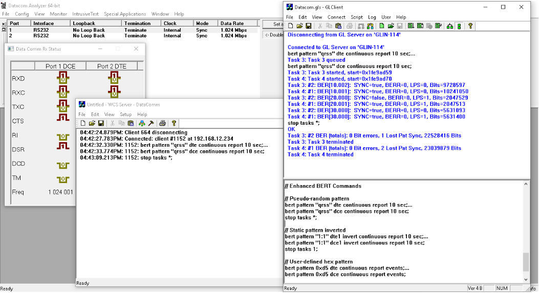 GLClient executing Enhanced BERT module scripts