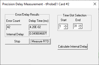 Error Insertion precision delay measurement
