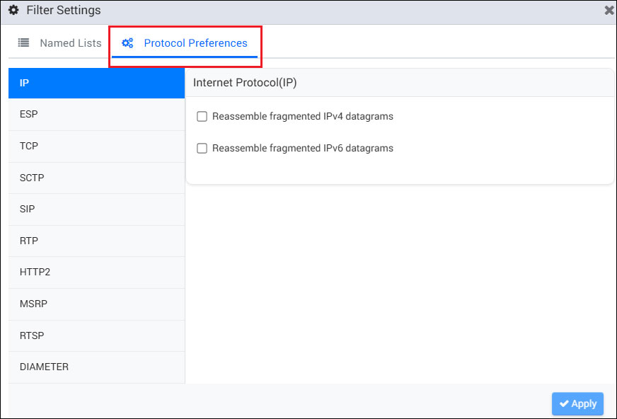 Protocol Preferences