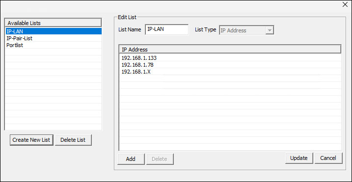 Named Lists