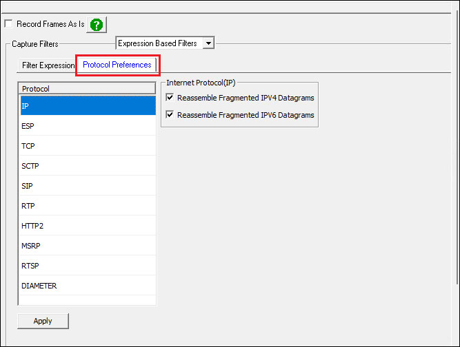 Protocol Preferences