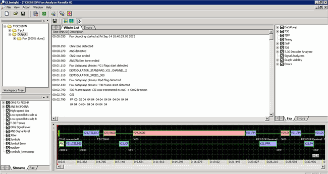 Analysis of PCM Files in GL Insight for V.29 Modem