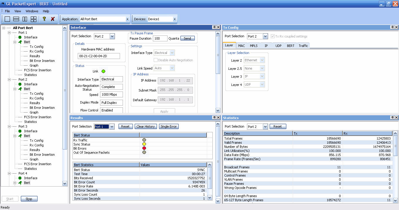 High Density Multi Port GigE Ethernet/IP Tester : HD-PacketExpert™ 12/ ...