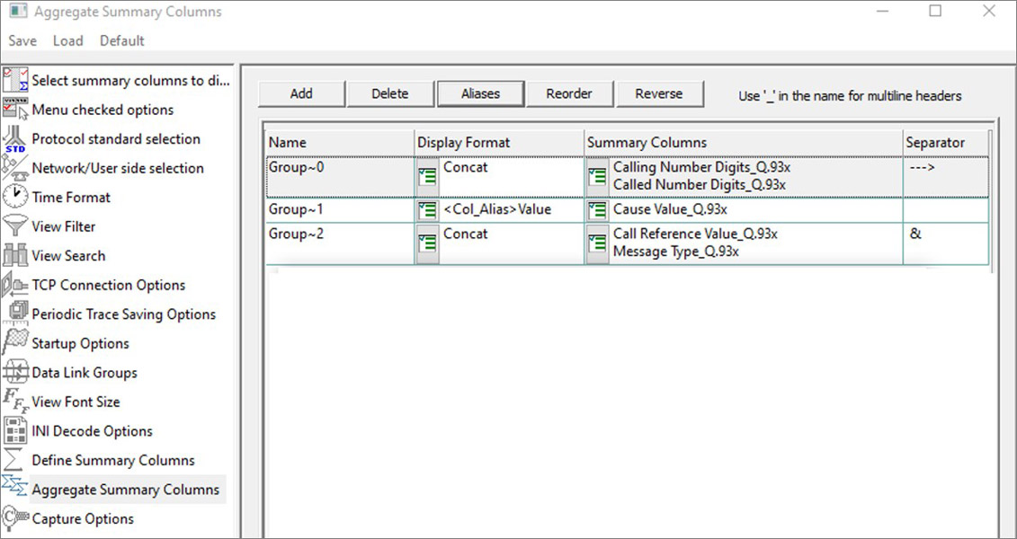 Aggregate Summary Column Group