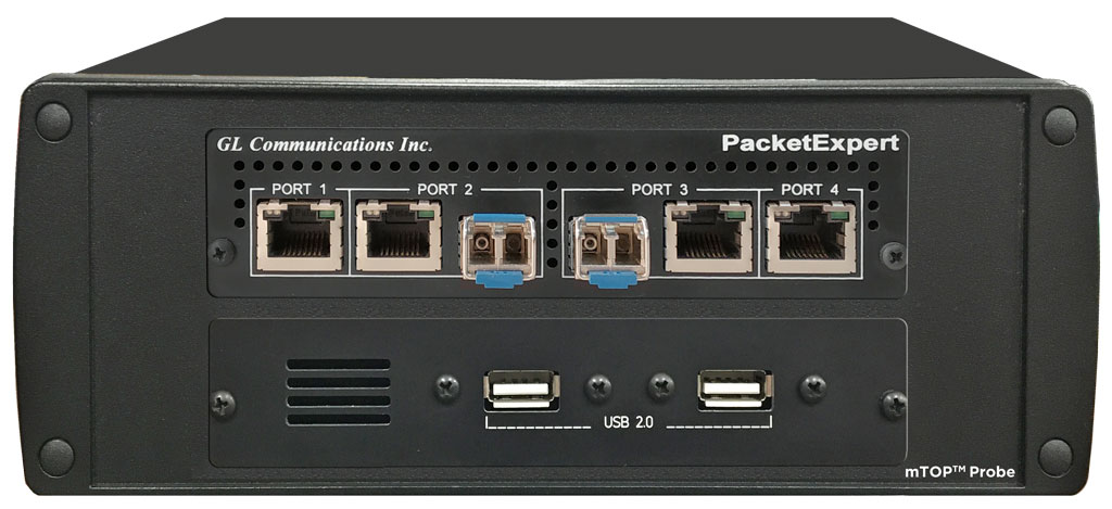 PacketExpert™ 1G mTOP™ Probe (Front Panel View)
