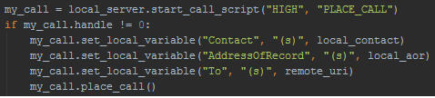 Java client high level function call