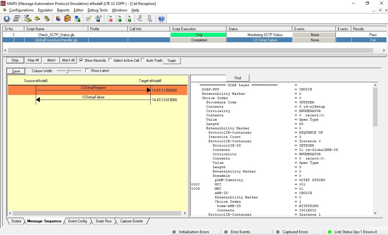 X2 Setup Failure Cause Conformance