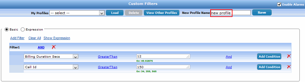 Custom Filter