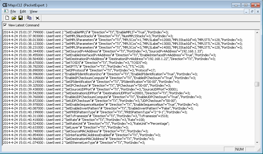 MAPS™ CLI Server for PacketExpert™