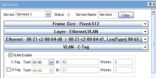 VLAN C-Tag  Configuration