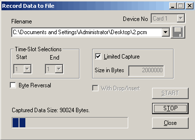 Record data to file
