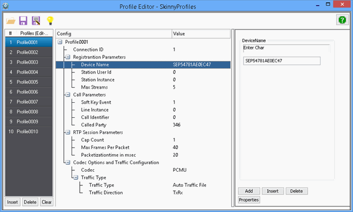 MAPS™ Skinny Protocol Emulator (Skinny Client Control Protocol (SCCP