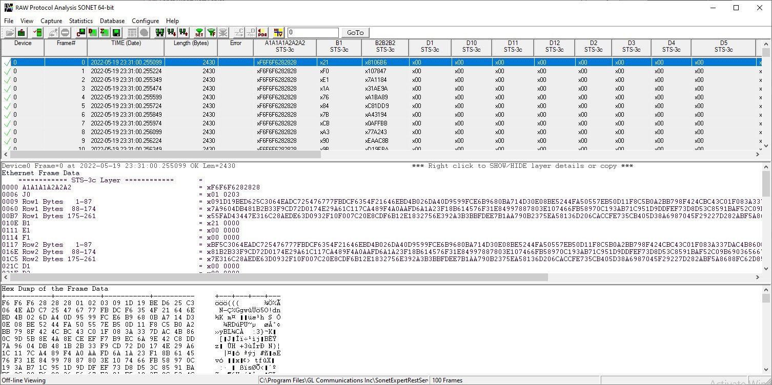 Protocol Summary, Detail, and Hex Dump Views in RAW Protocol Analysis