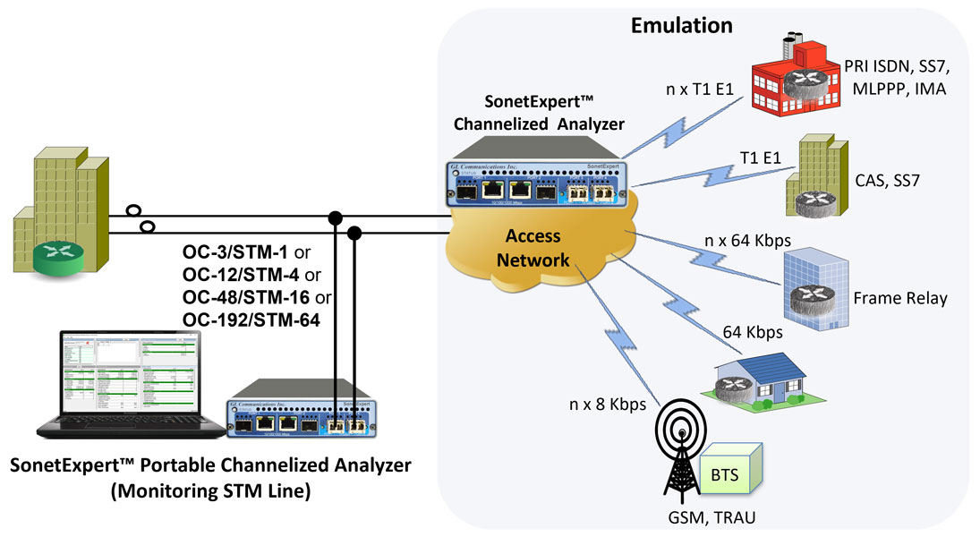 Sonetexpert™ channelized analyzer in network