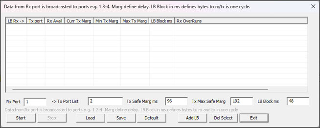 Precision Loopback, Broadcast