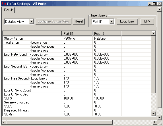 Consolidated Result View (Tabular)