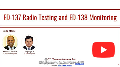 ED-137 Radio Testing and ED-138 Monitoring