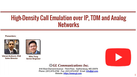 High density call emulation over IP TDM Analog networks