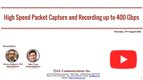 High Speed Packet Capture and Recording up to 400 Gbps