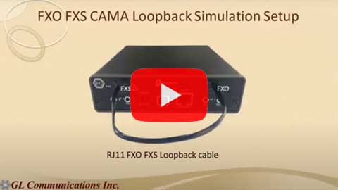 FXO FXS CAMA loopback Simulation Setup