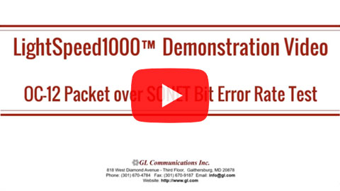 LightSpeed1000™ - OC-12 Packet Over SONET BERT