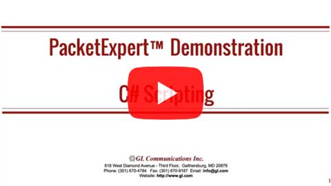 Packetexpert Demonstration Scripting