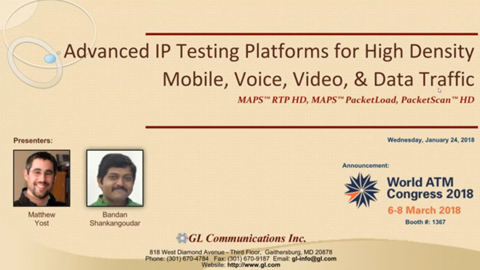 Advanced IP Testing Platforms for High Density Mobile, Voice, Video, and Data Traffic