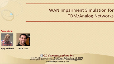 WAN Impairment Simulation for TDM/Analog Networks