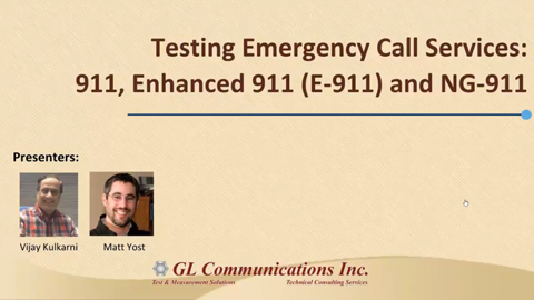 Testing Emergency Call Services 911, Enhanced 911 and CAMA