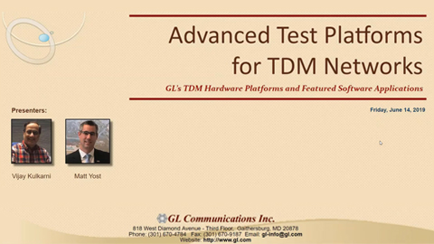 Advanced Test Platforms for TDM Networks