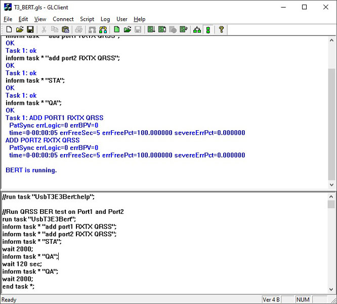 usb t3e3 bit error rate test