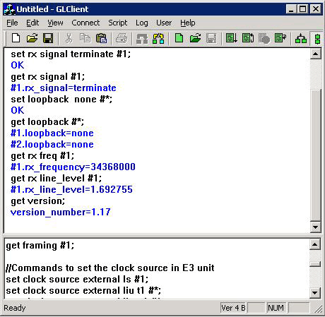 Windows Client Interface for T3 (DS3)/E3 Analyzers