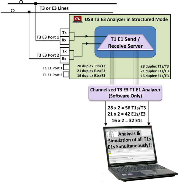 Channelized T3E3 Working Principle