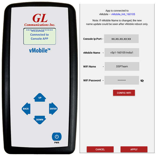 App is connected to vMobile™