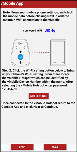 vMobile™ Wi-Fi Settings