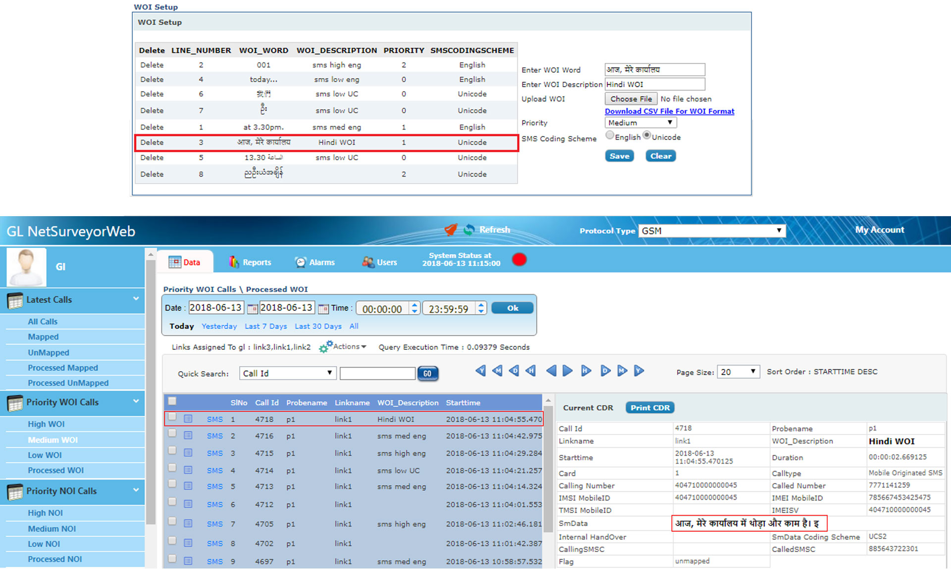 NetSurveyorWeb™ - Filtered TDM ISDN Call Records